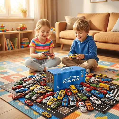 Children racing pull-back alloy cars