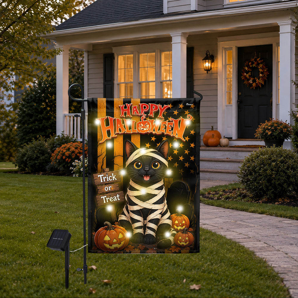Happy Halloween Bombay Cat Trick Or Treat  Garden Flag