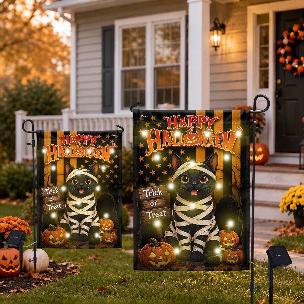 Happy Halloween Bombay Cat Trick Or Treat  Garden Flag