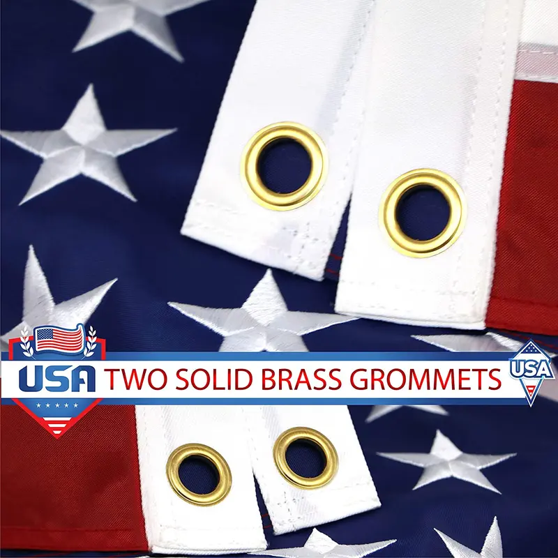 Embroidered American Flag Heavy-Duty Outdoor US Flag - Embroidered Stars