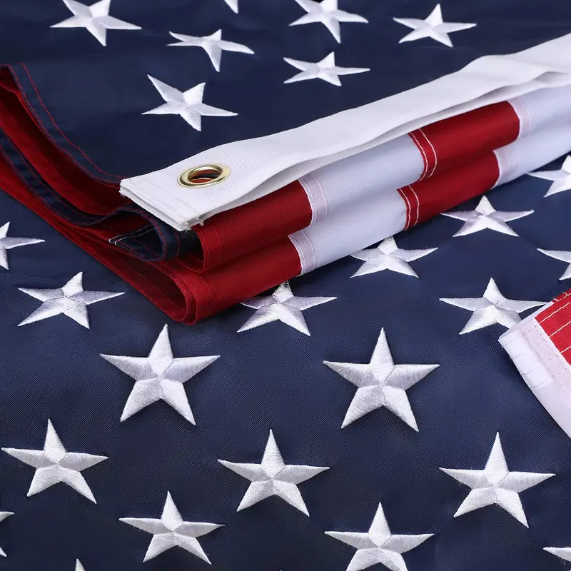 Embroidered American Flag Heavy-Duty Outdoor US Flag - Embroidered Stars