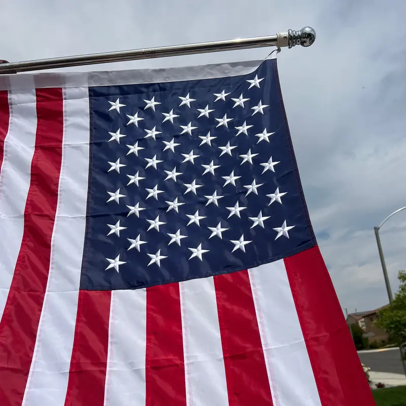 Embroidered American Flag Heavy-Duty Outdoor US Flag - Embroidered Stars