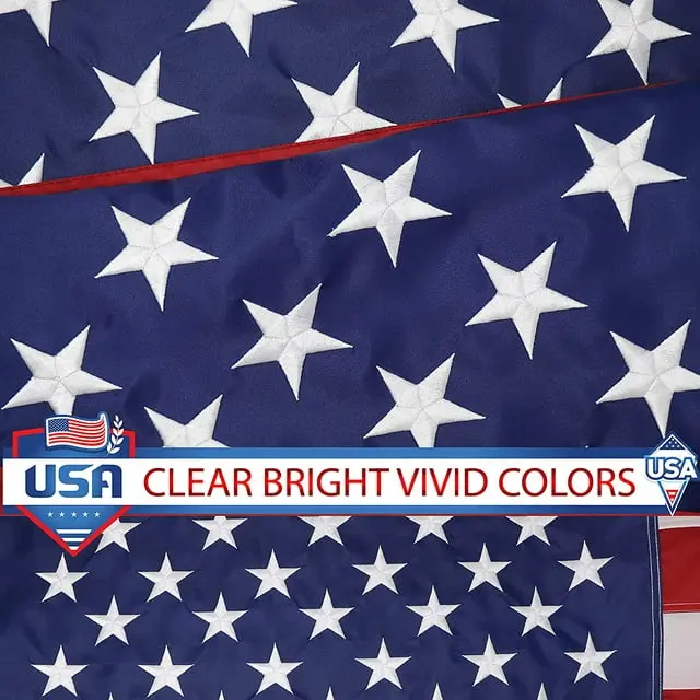 Embroidered American Flag Heavy-Duty Outdoor US Flag - Embroidered Stars