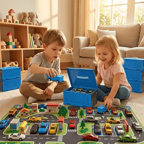 Portable racing car garage storage case