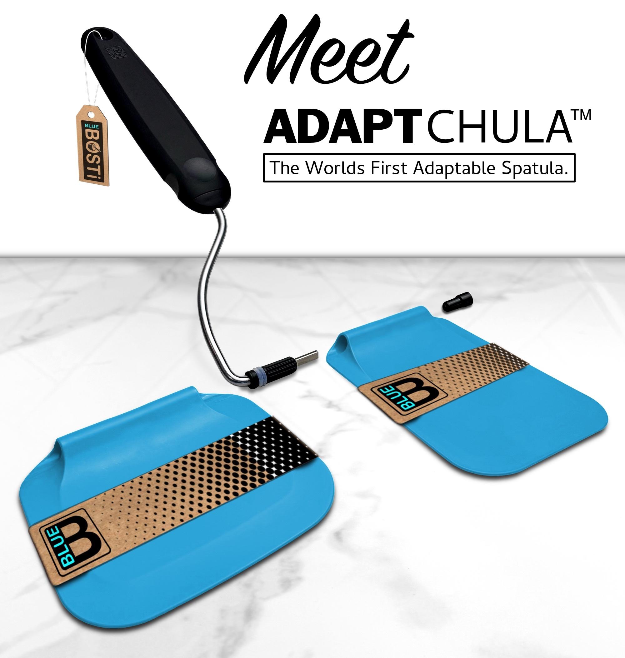 Adaptchula&trade; - Spatula with adjustable angles, a must have kitchen gadget!  Kitchen accessories should serve a purpose!  Perfect for Air Fryers, griddles and everything in-between! Includes 2 Spatula heads made from PPSU - BPA/BPS and PFAS free.  Non-Toxic