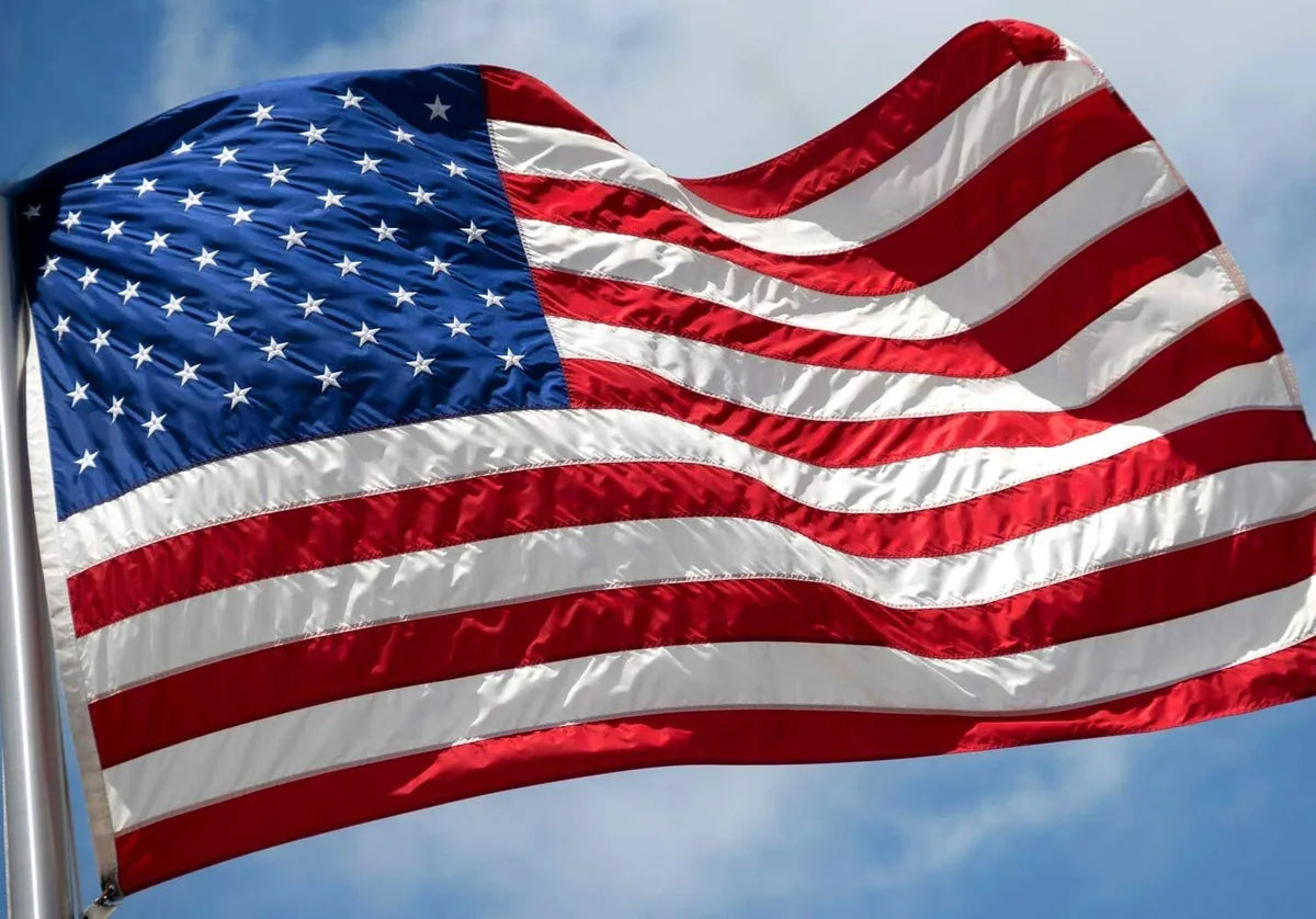 Embroidered American Flag Heavy-Duty Outdoor US Flag - Embroidered Stars