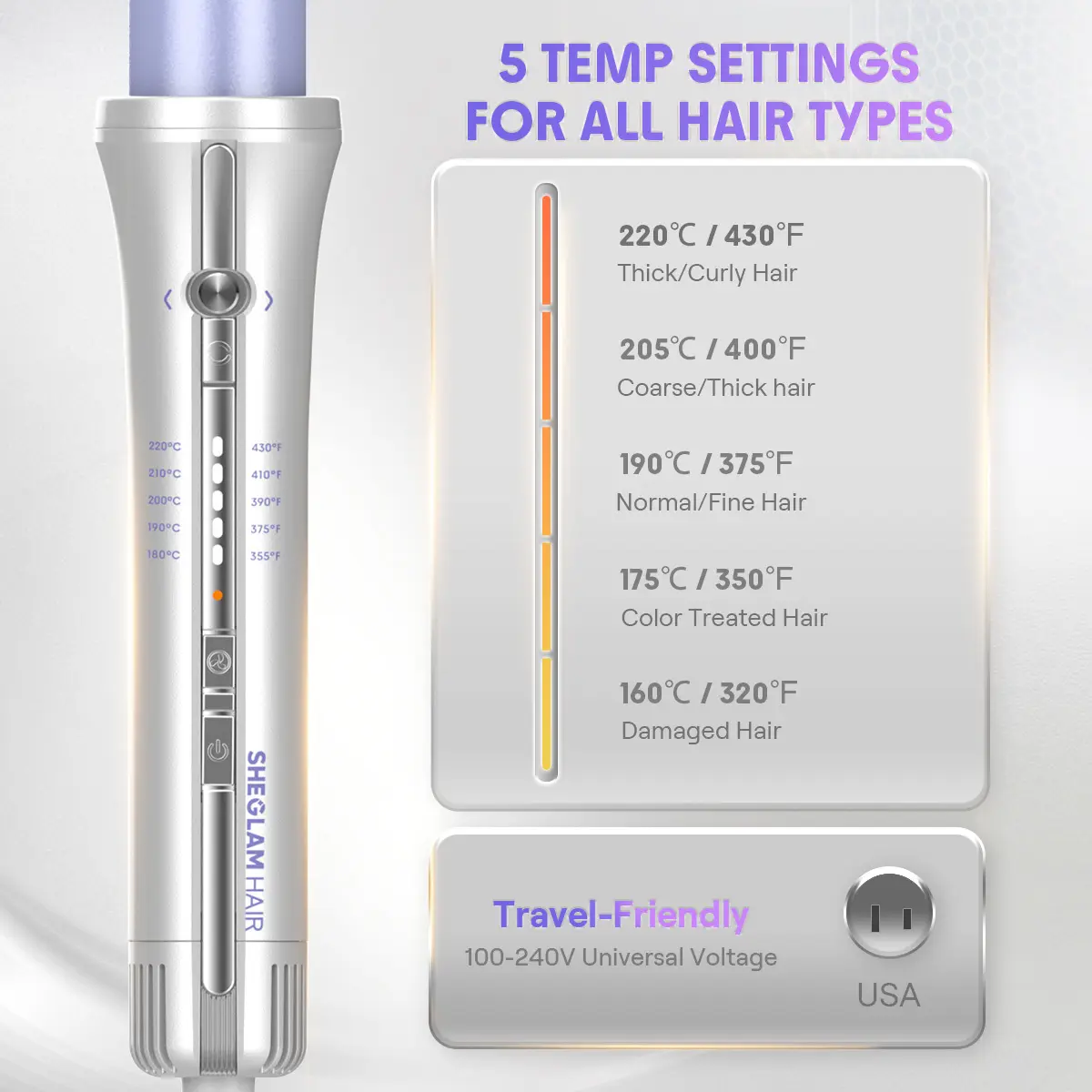 One-Touch Airflow Styler Pro – Auto Rotating Curling Iron with Cooling Airflow