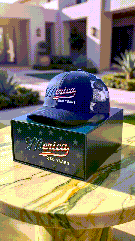 us 'Merica 250 YearsEmbroidered Mesh BackTrucker Hat