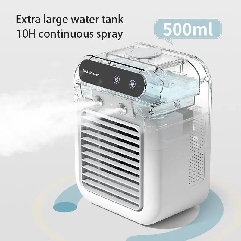 3-in-1 Portable Air Cooler Fan – Rechargeable Mist & Cooling Fan