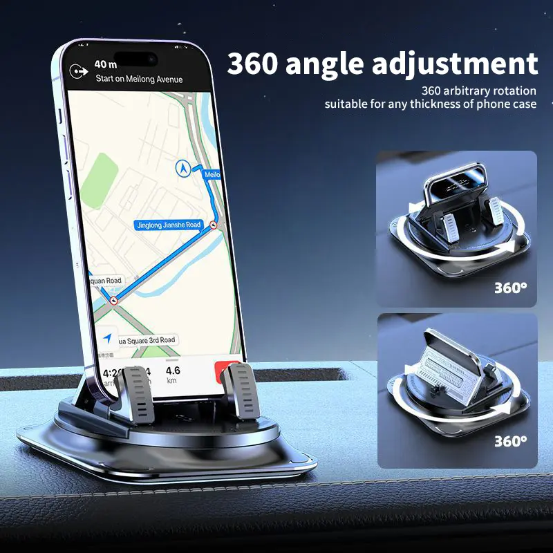 360° Rotating Car Phone Holder for Dashboard & Windshield