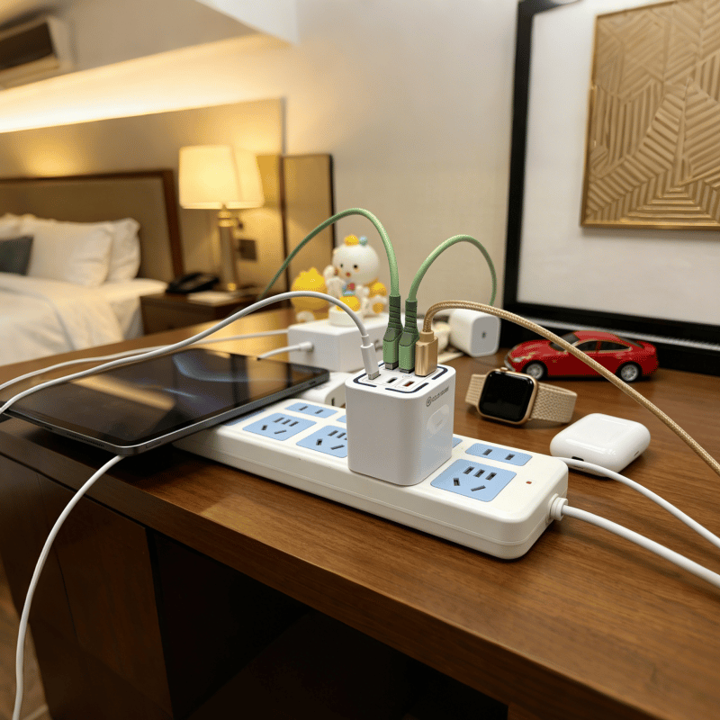 50W Multi-Port Fast Charger – Charge Up to 6 Devices Simultaneously with Smart Power Distribution