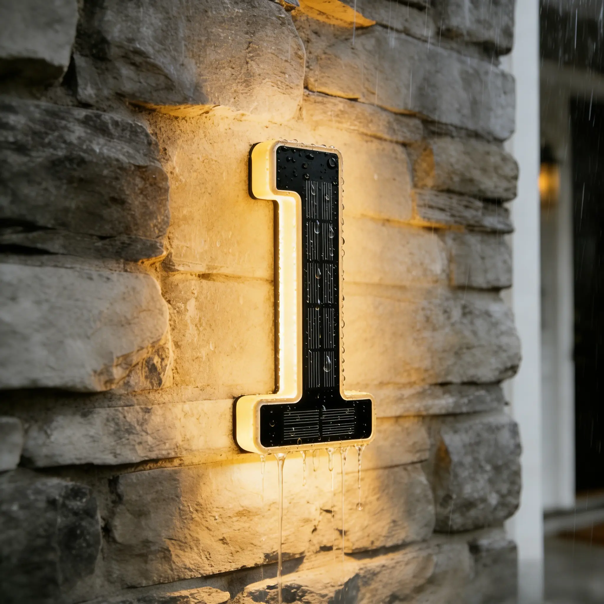 Solar LED Address Sign – Lighted Waterproof House Numbers