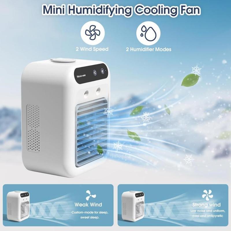 3-in-1 Portable Air Cooler Fan – Rechargeable Mist & Cooling Fan