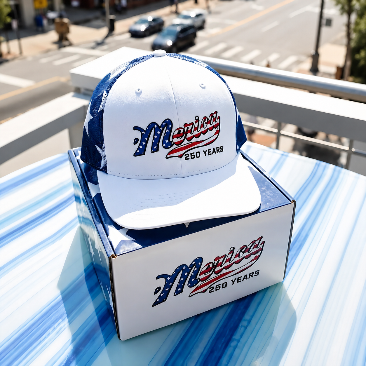us 'Merica 250 YearsEmbroidered Mesh BackTrucker Hat