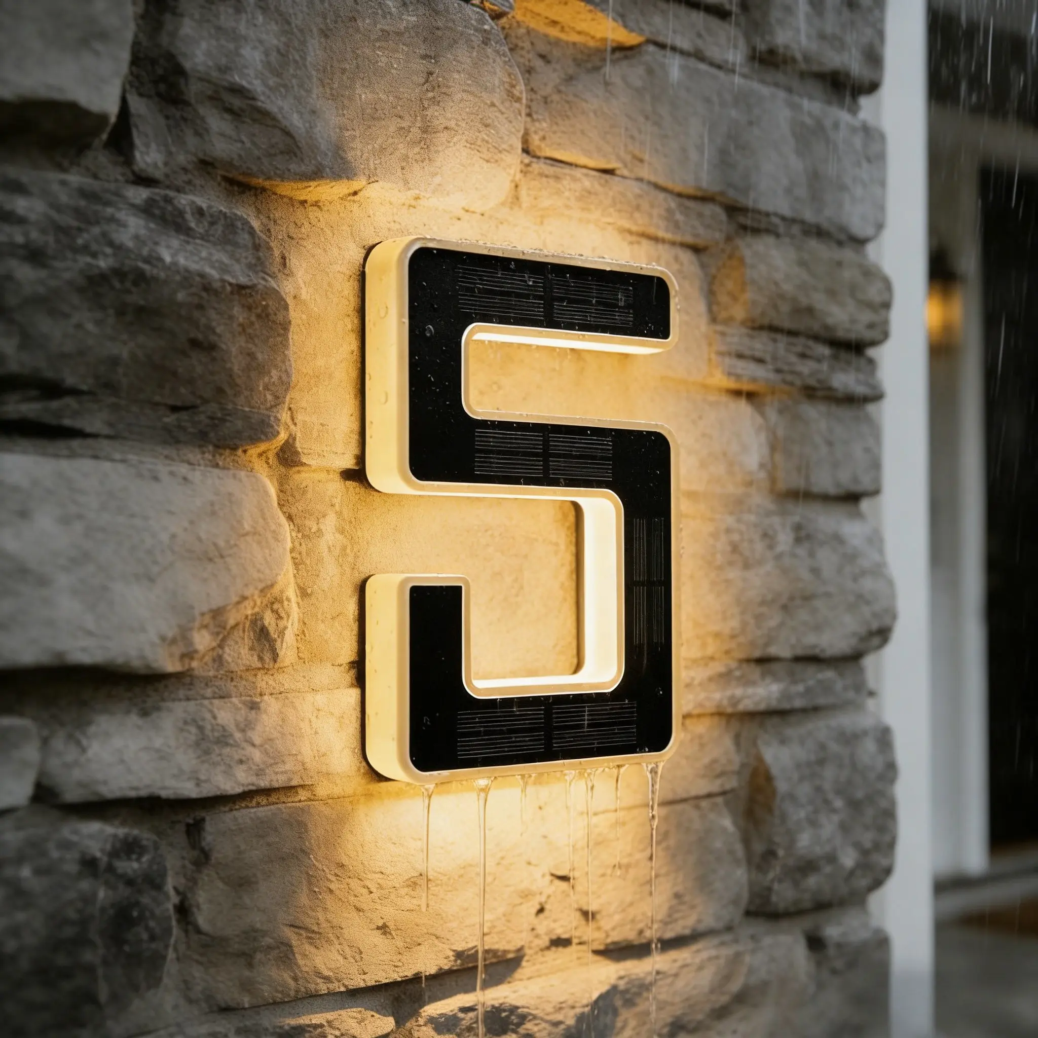 Solar LED Address Sign – Lighted Waterproof House Numbers