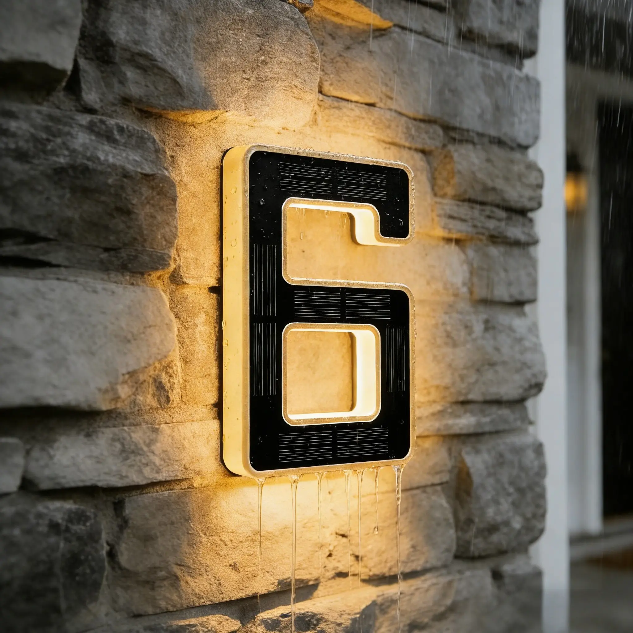 Solar LED Address Sign – Lighted Waterproof House Numbers