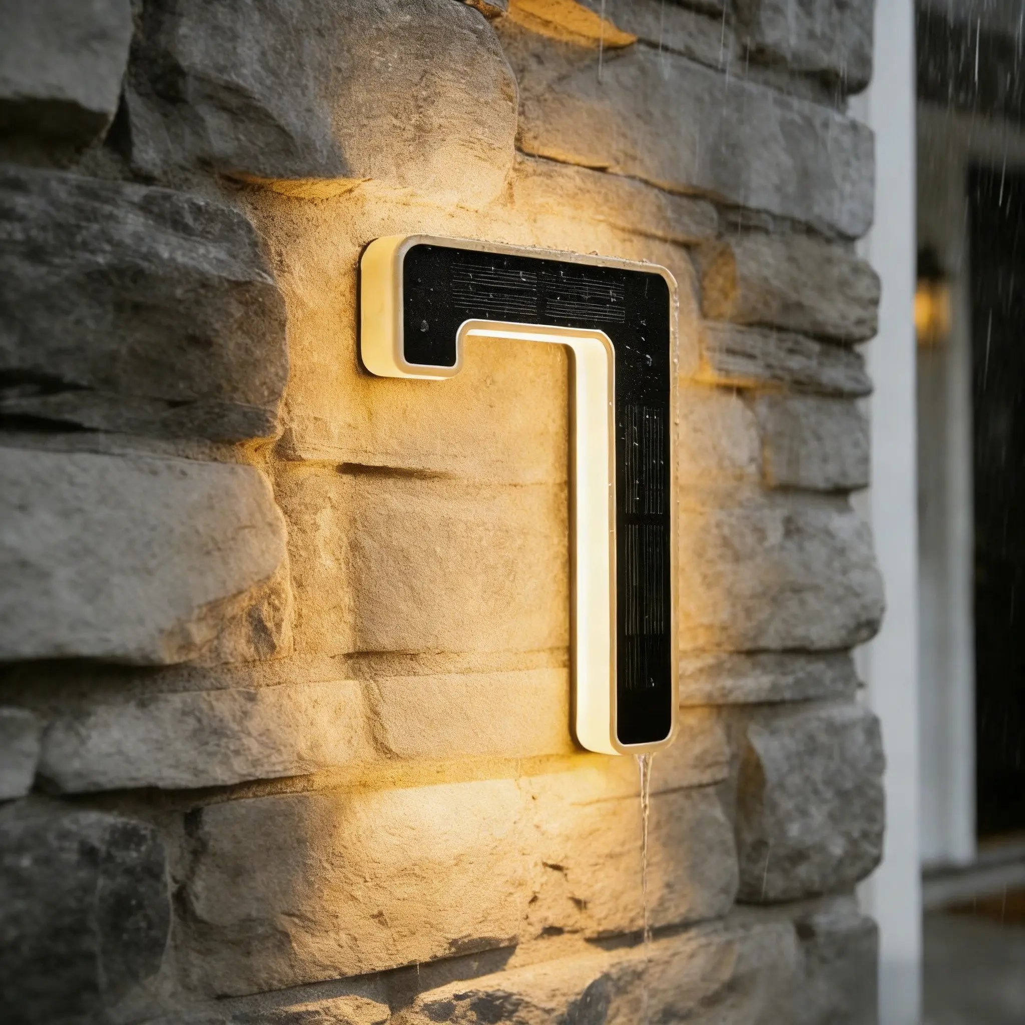 Solar LED Address Sign – Lighted Waterproof House Numbers