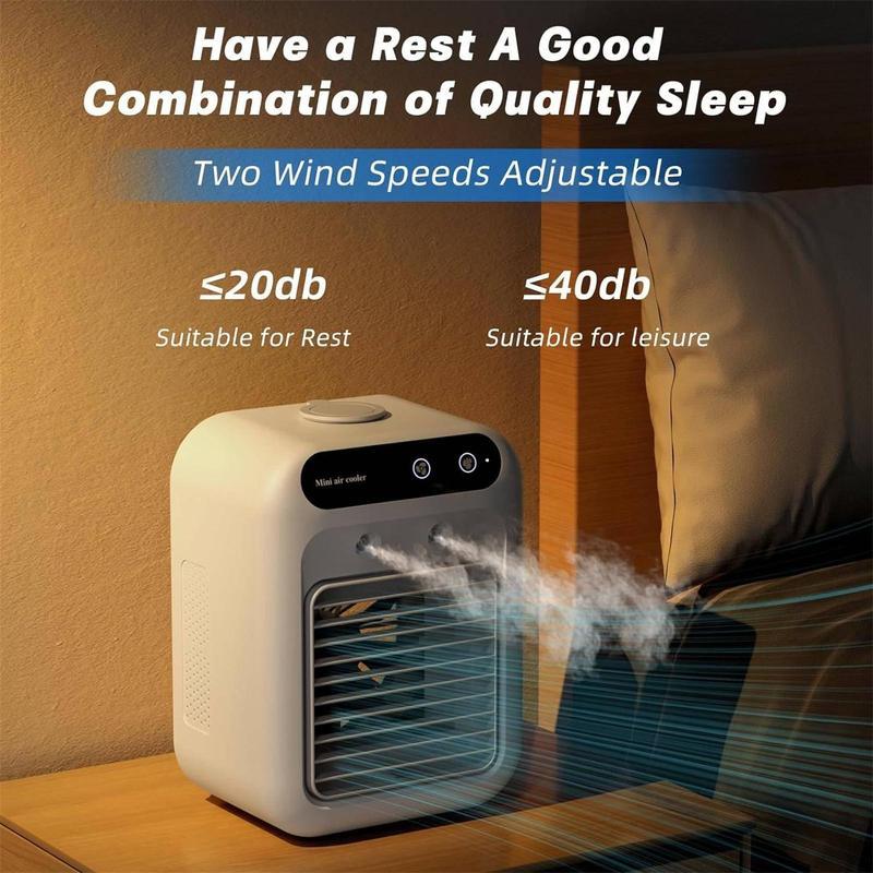 3-in-1 Portable Air Cooler Fan – Rechargeable Mist & Cooling Fan