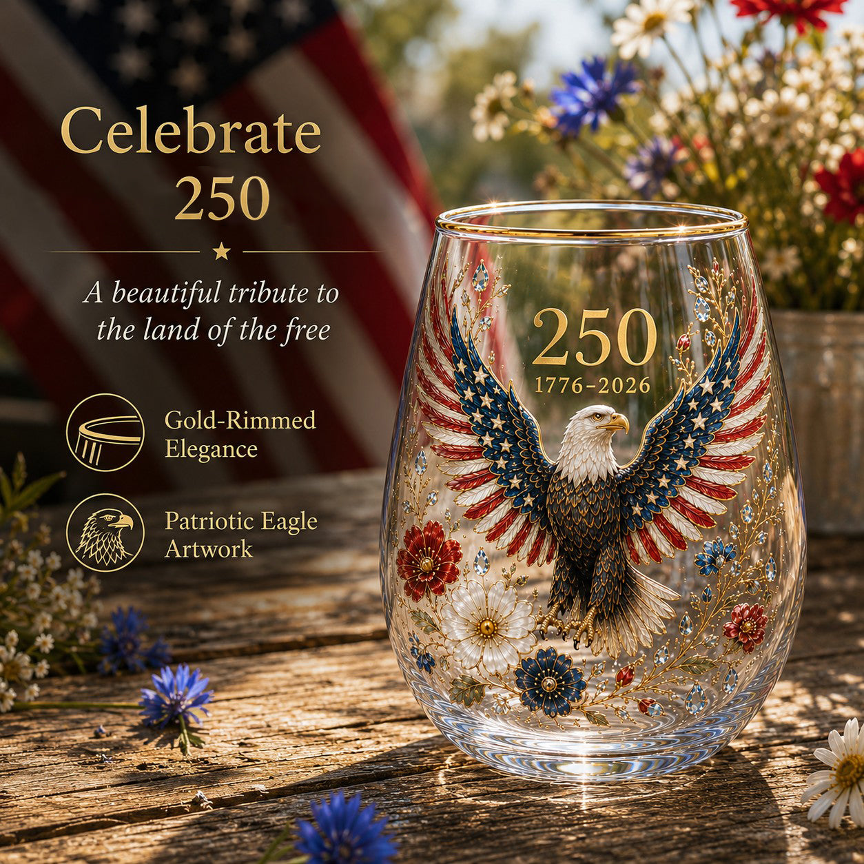 America 250 EagleGlass Tumbler