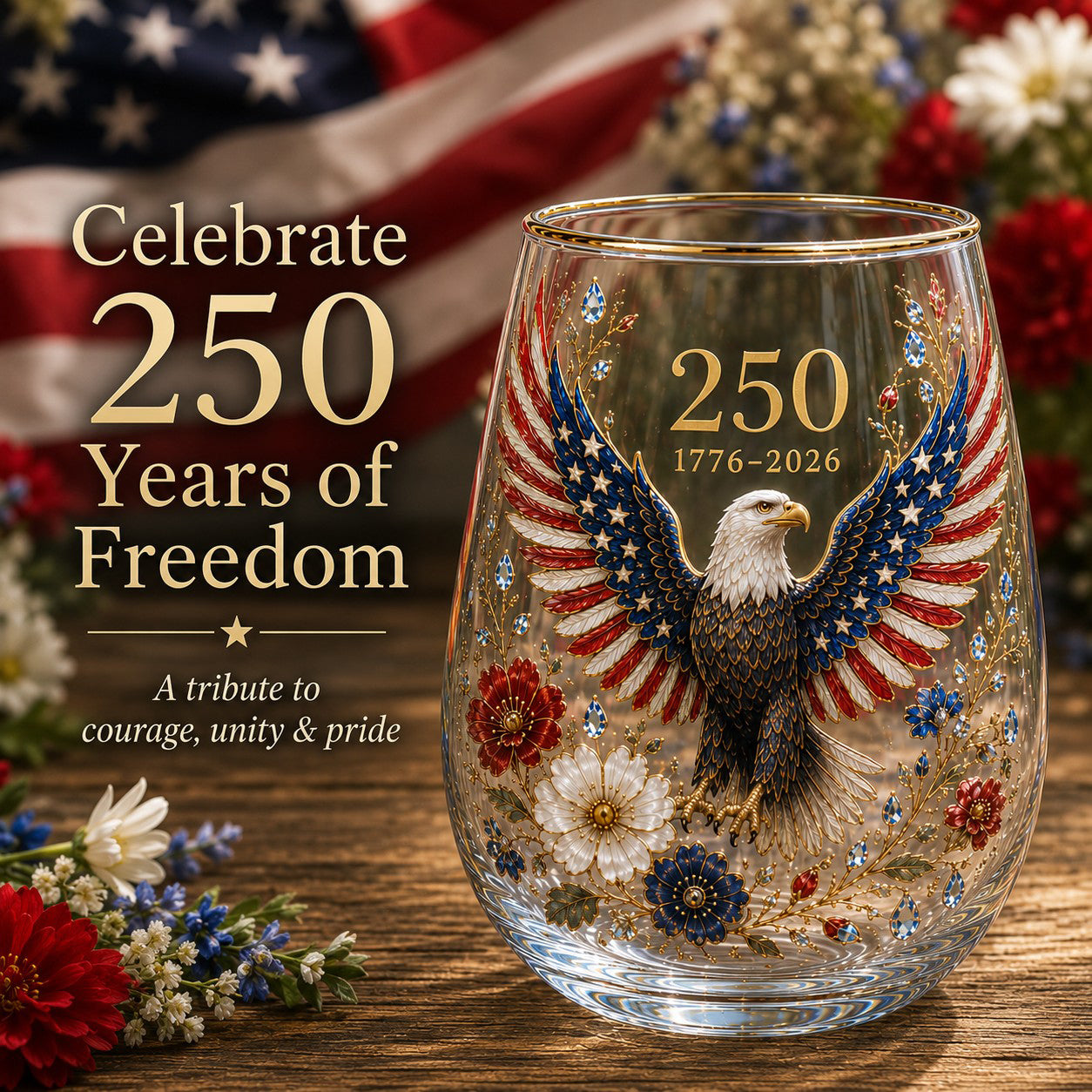 America 250 EagleGlass Tumbler