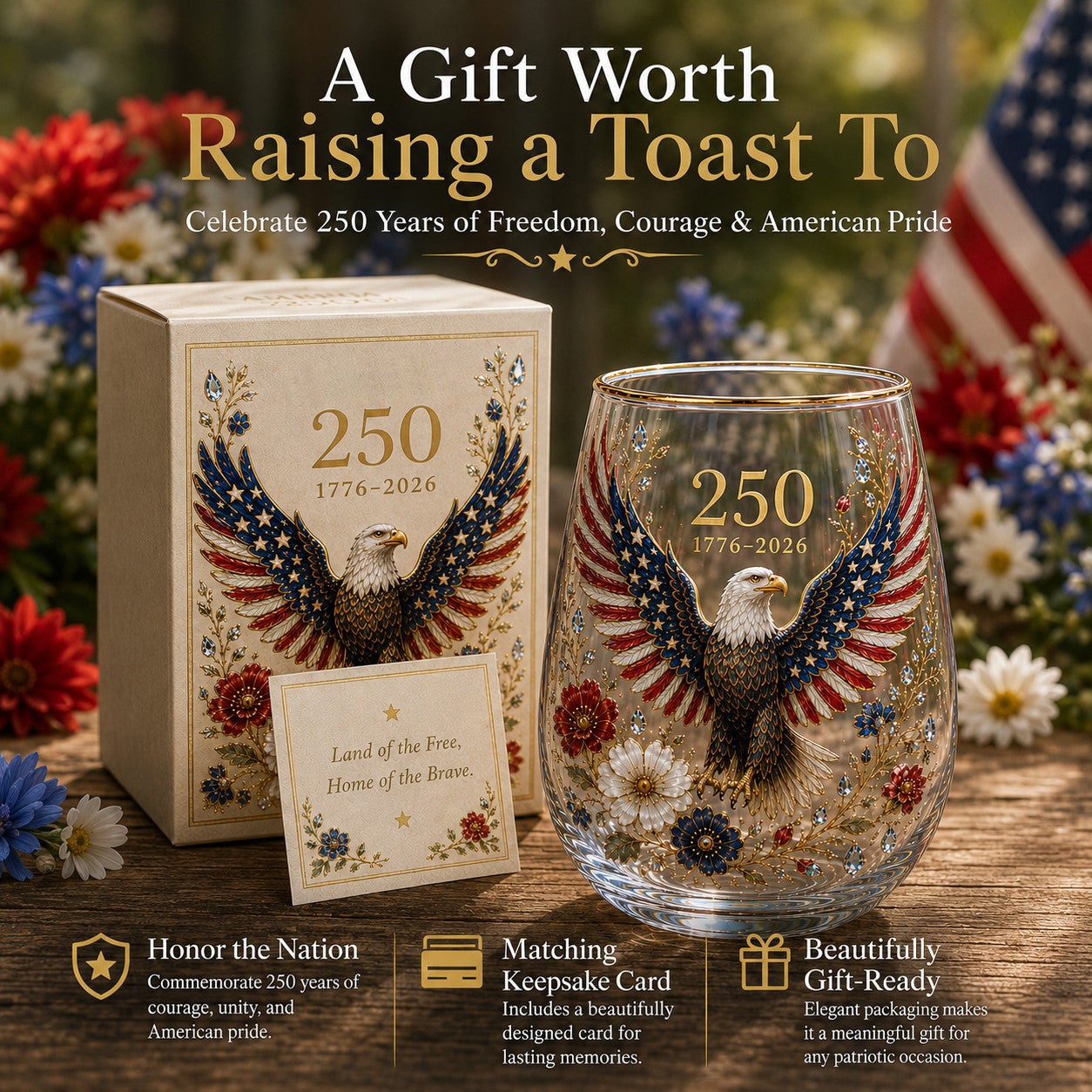 America 250 EagleGlass Tumbler