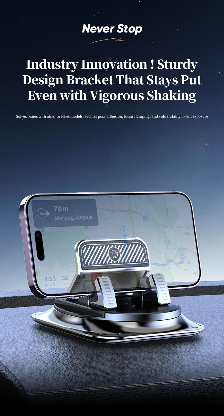 【DealsForYouDays】Car phone holder 360 degree rotation, suitablefor car navigation in-car dashboard, horizontaland vertica screen adjustment angle,suctioncup fixed non-slip mobile phone holdersuitable for iPhone and Android