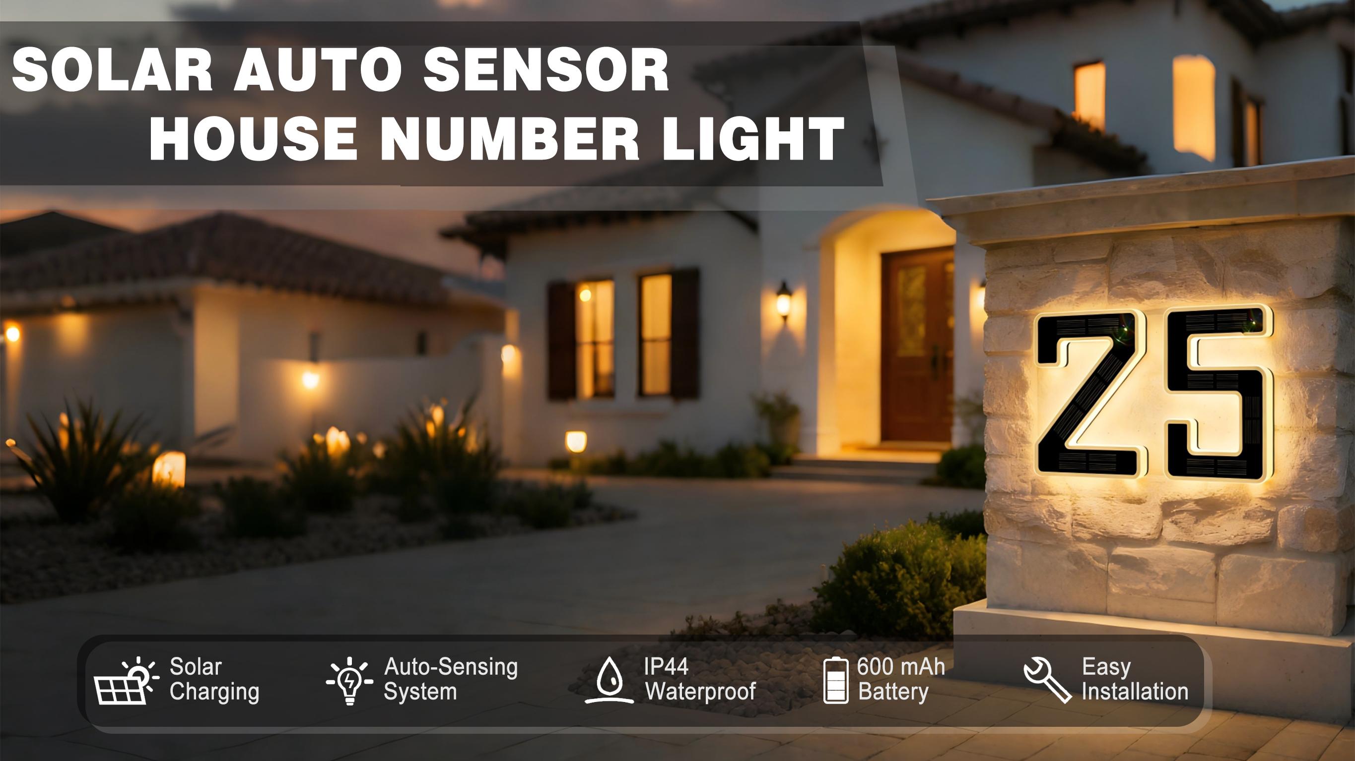 ISUNMEA 6.7 Inch Solar Lighted House Numbers for Outside, Light Up Waterproof LED Address Signs for Houses, Backlit Illuminated Exterior Modern House Numbers Light ISUNMEA 6.7 Inch Solar Lighted House Numbers for Outside, Light Up Waterproof LED Address Signs for Houses, Backlit Illuminated Exterior Modern House Numbers Light