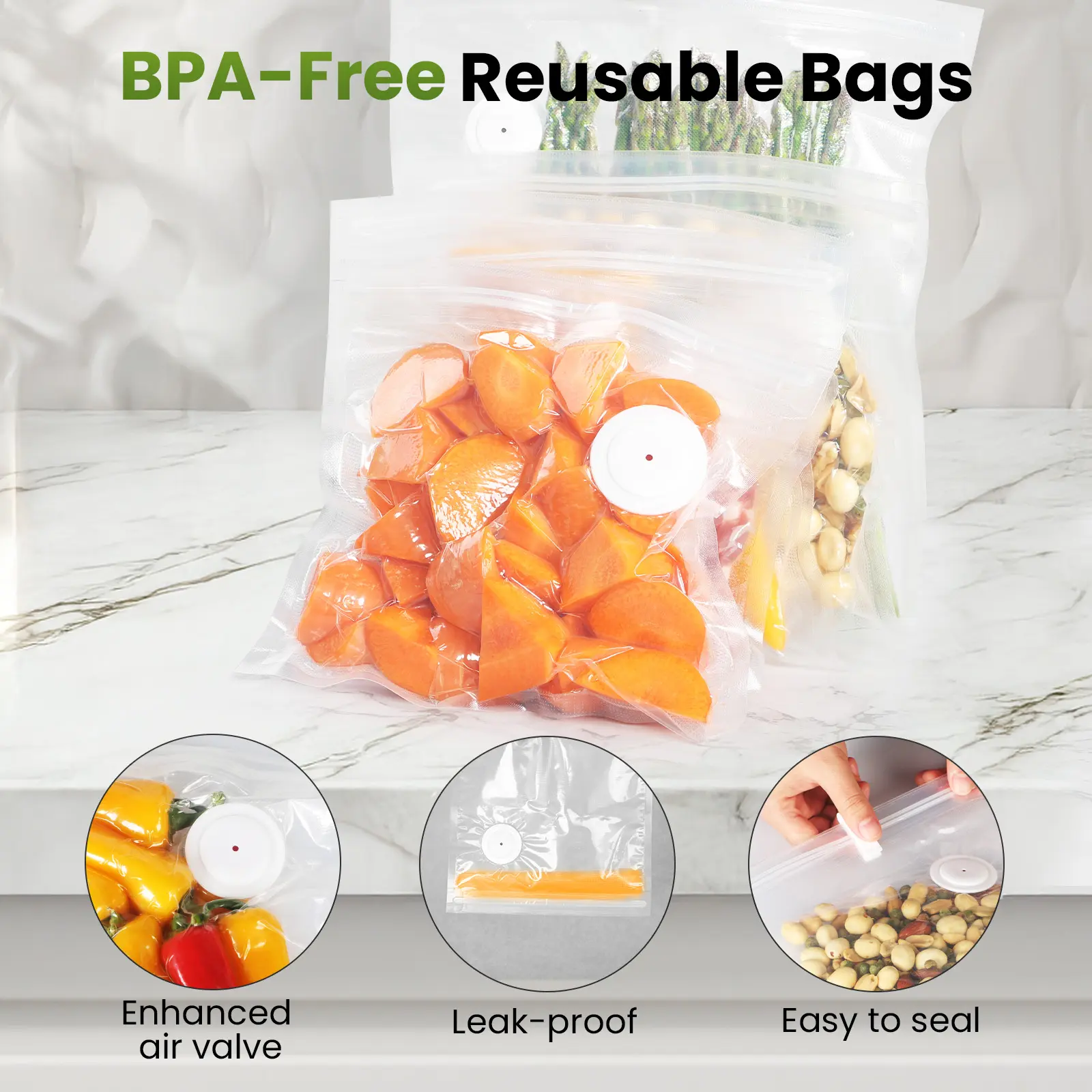 Vacuum Sealer for Food with Visual Water Storage Tank