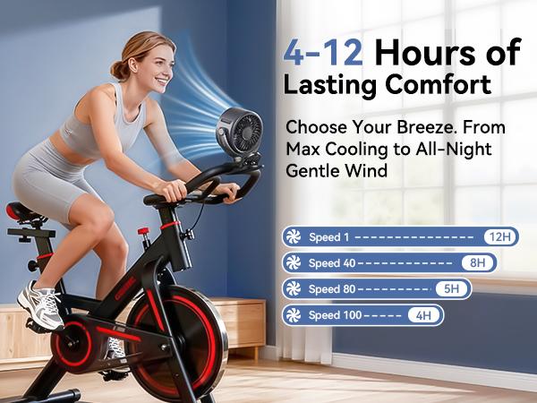 4000mAh Rechargeable Portable Clip on Fan-100-Speed Touch Control, LED Display, 360&deg; Rotate Quiet Turbo Desk Fan, Small Battery Operated USB Fan for Stroller Bed Travel Camping Golf Gym