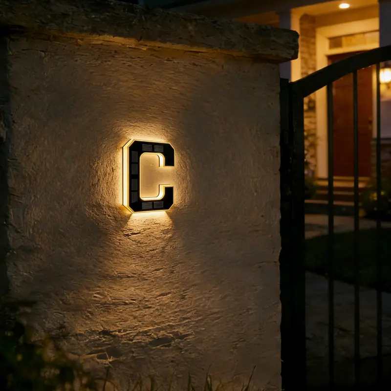 Solar LED Address Sign – Lighted Waterproof House Numbers