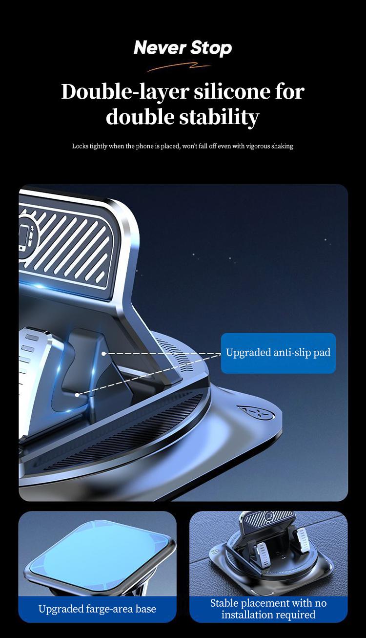 【DealsForYouDays】Car phone holder 360 degree rotation, suitablefor car navigation in-car dashboard, horizontaland vertica screen adjustment angle,suctioncup fixed non-slip mobile phone holdersuitable for iPhone and Android