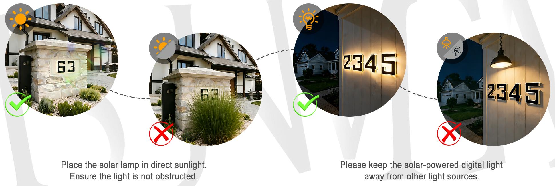ISUNMEA 6.7 Inch Solar Lighted House Numbers for Outside, Light Up Waterproof LED Address Signs for Houses, Backlit Illuminated Exterior Modern House Numbers Light ISUNMEA 6.7 Inch Solar Lighted House Numbers for Outside, Light Up Waterproof LED Address Signs for Houses, Backlit Illuminated Exterior Modern House Numbers Light