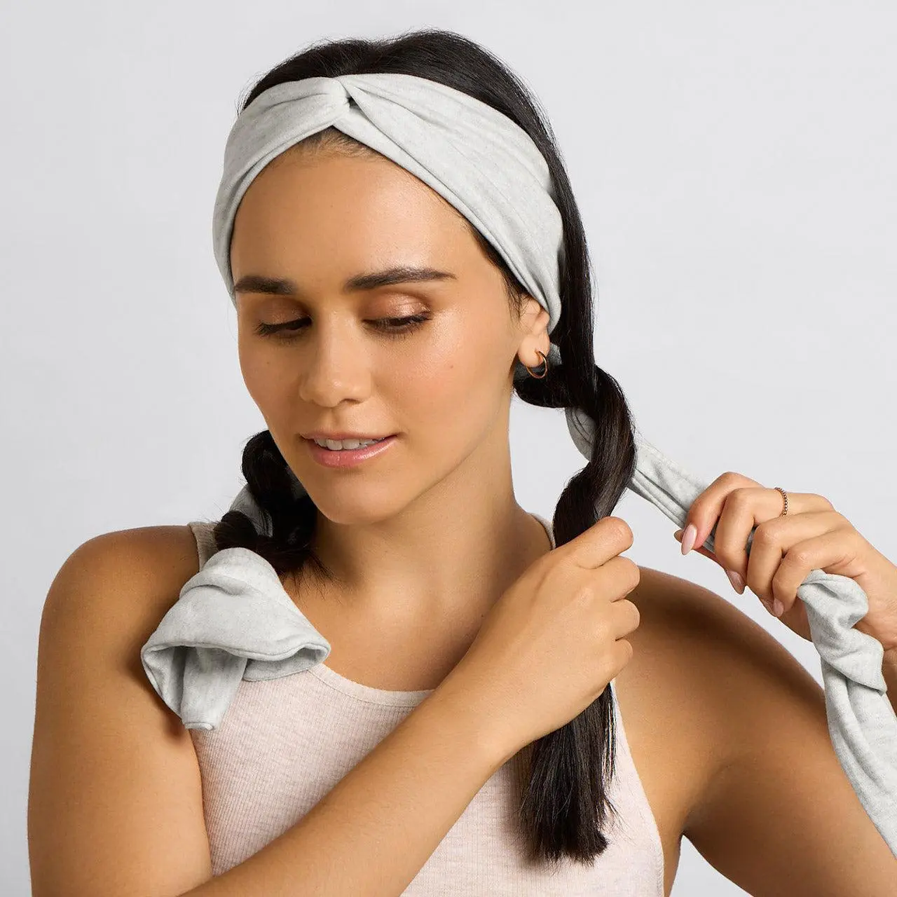 Heather Gray Set & Flow Active Curling Headband – Kitsch Heatless Hair Curler for Soft Waves & Curls