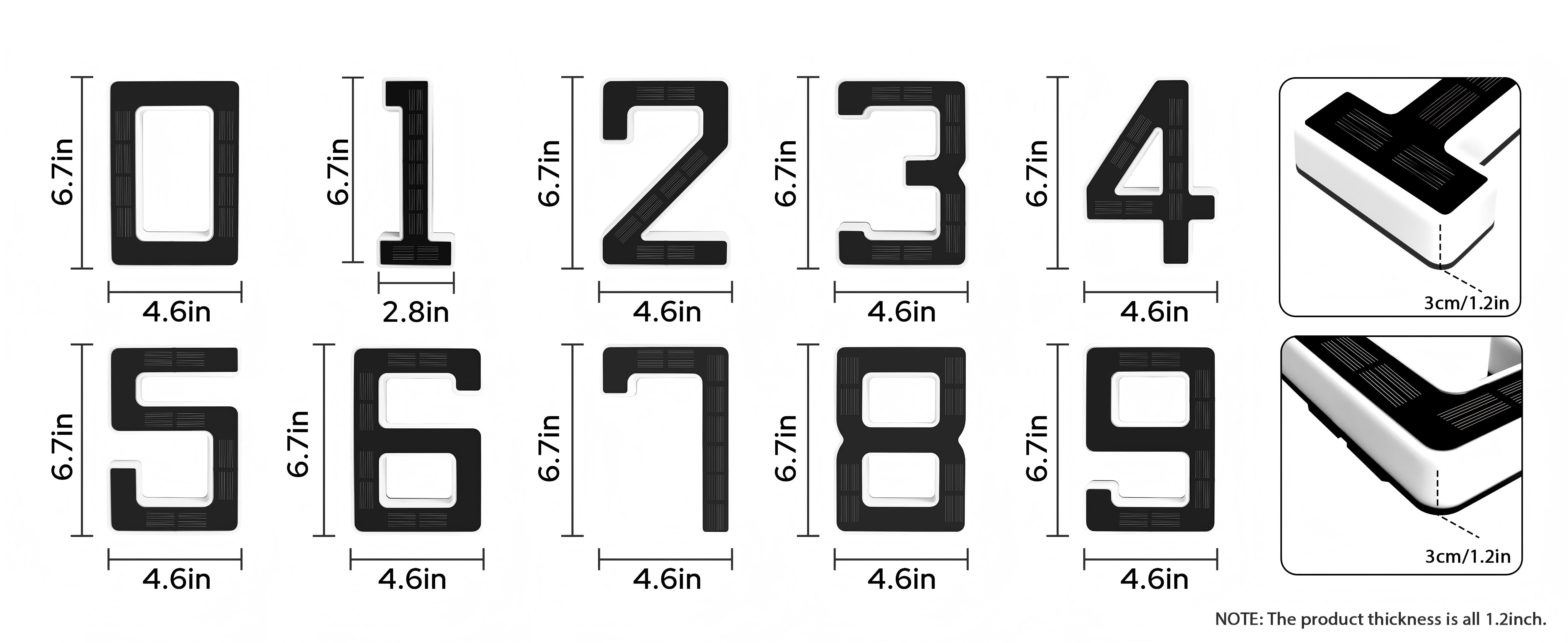 ISUNMEA 6.7 Inch Solar Lighted House Numbers for Outside, Light Up Waterproof LED Address Signs for Houses, Backlit Illuminated Exterior Modern House Numbers Light ISUNMEA 6.7 Inch Solar Lighted House Numbers for Outside, Light Up Waterproof LED Address Signs for Houses, Backlit Illuminated Exterior Modern House Numbers Light