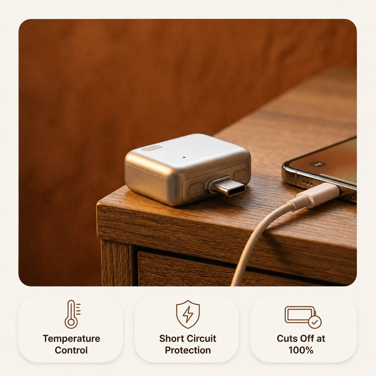 USB-C Battery Protection Charging Adapter