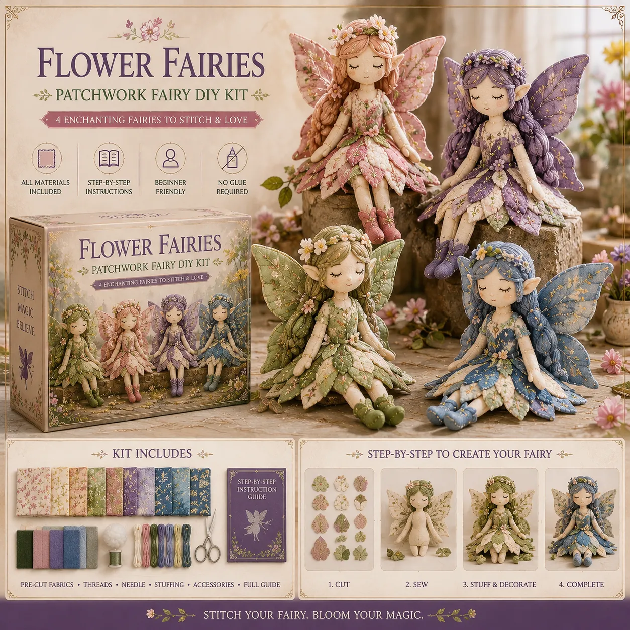 Fairy Patchwork DIY Collection ⚡Buy 3, Get 1 Free
