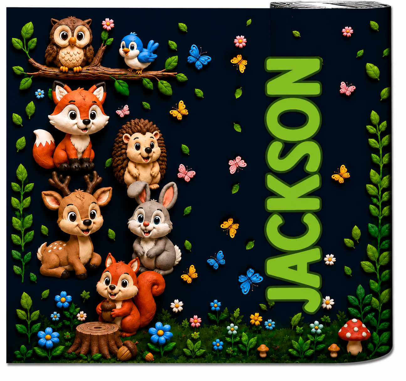 Trendy Animal for Boys Girls - Personalized Skinny Tumbler - Back to School Gift for Kids