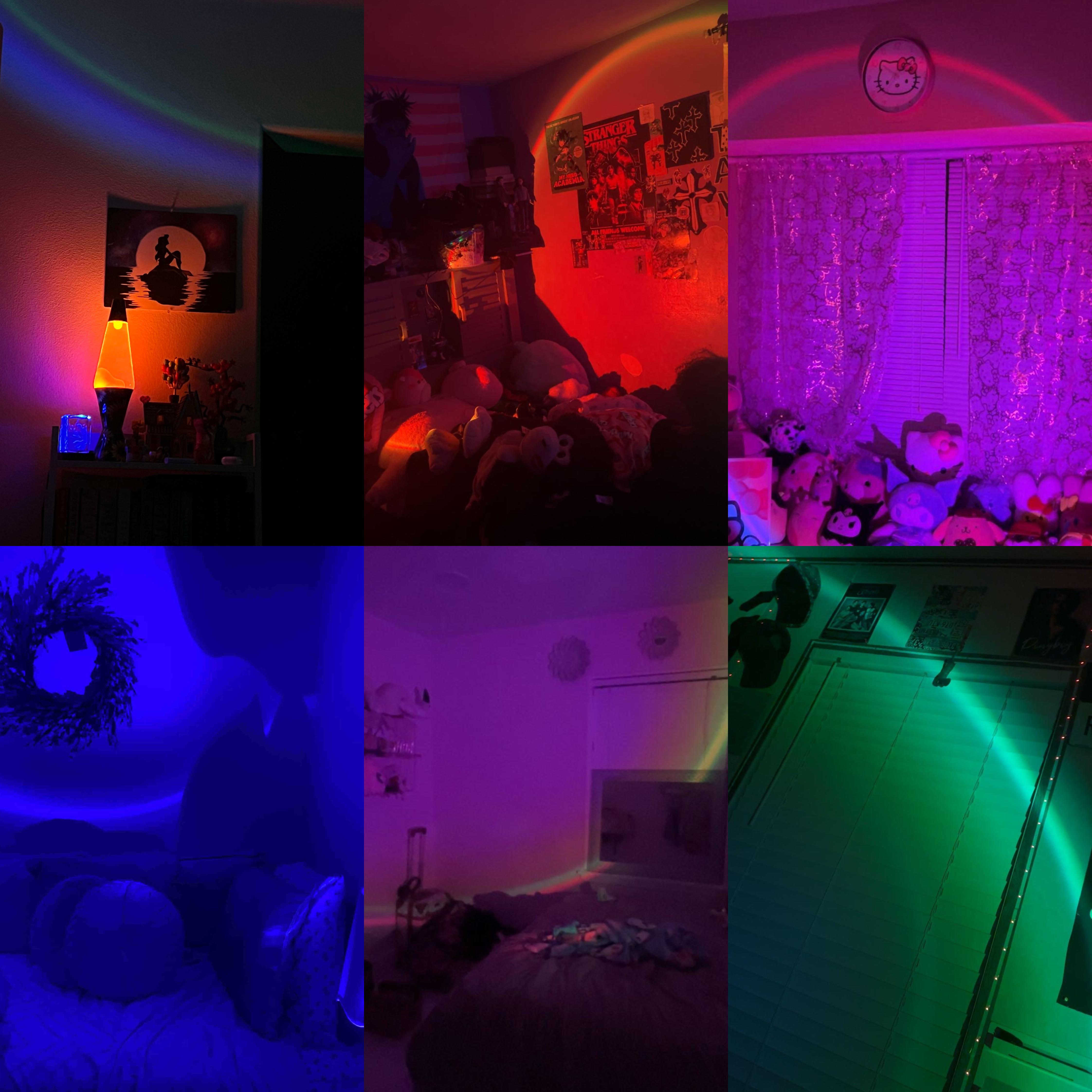 Fall Sunset Lamp Projector Light 180&deg; Adjustable Sunset Mood Lamp, 4 Modes, Remote Control RGB Ambient Night Light for Bedroom, Gaming Room, Live Streaming Photography & Parties Home Wall Decor Party Led Lighted Gift Led Multi Multifunction Rgb Colors