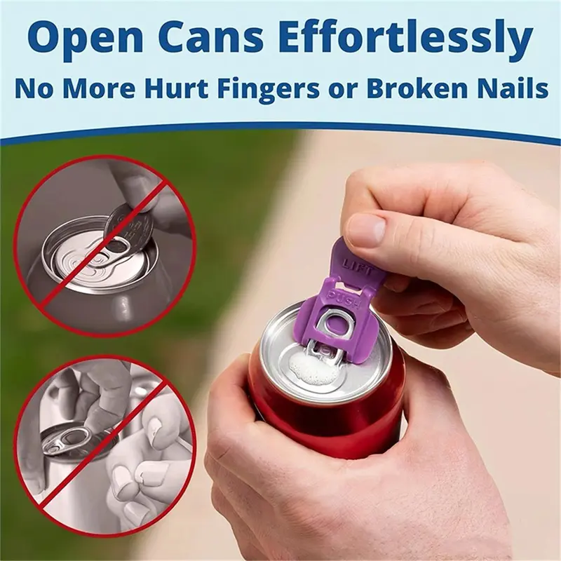 Complete Cover Easy-Tab Opener Beverage Barricade 2.0, 6 Counts Drink Can Protector Caps Lid for Soda