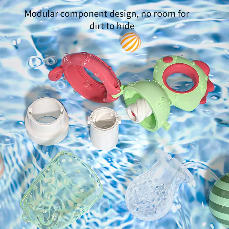 Silicone Fruit Teether, Rotating Push Type Fruit Feeder, Baby Food Push Spoon