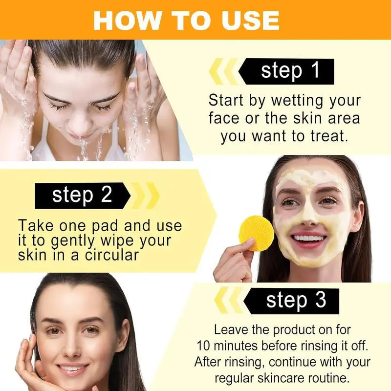Turmeric & Kojic Acid Cleansing Pads - 20pcs  Deep Clean, Soft Texture