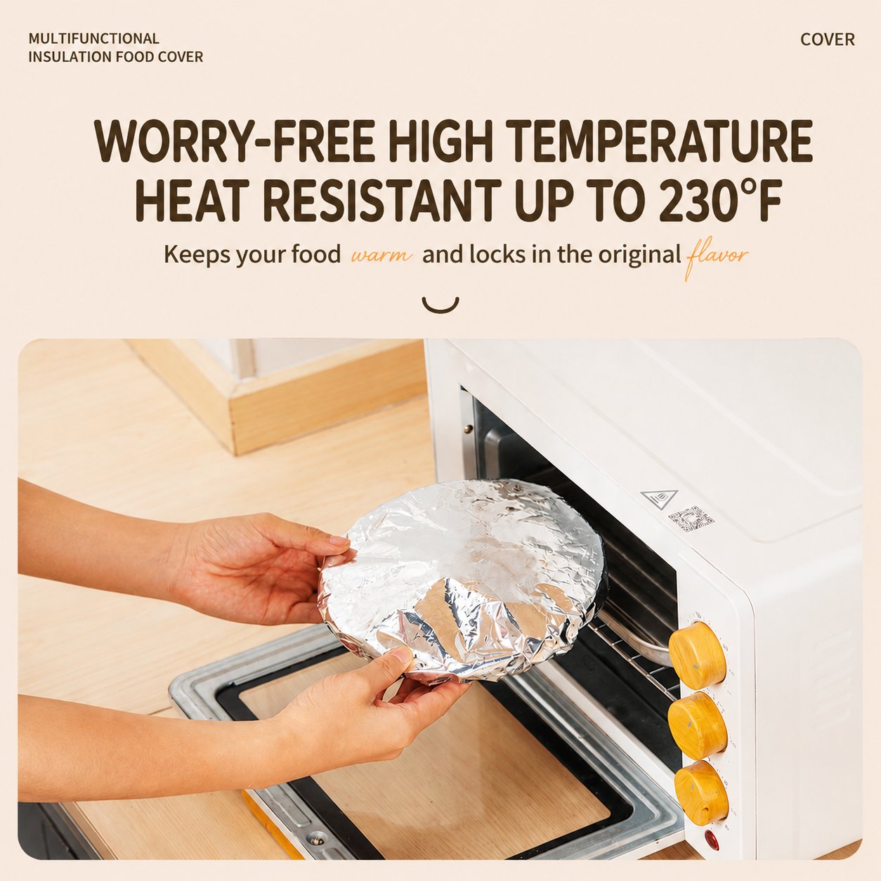 Food Container Aluminum Foil Heat-Retaining Cover(50 Pcs)