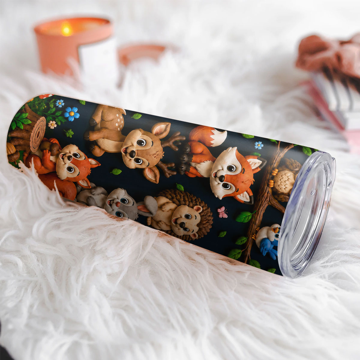 Trendy Animal for Boys Girls - Personalized Skinny Tumbler - Back to School Gift for Kids