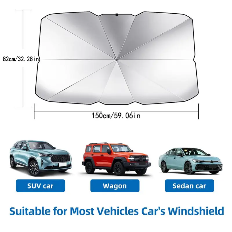 Portable car sunshade, windshield sunshade, foldable windshield sunshade, car exterior accessories, daily car windshield cooling umbrella