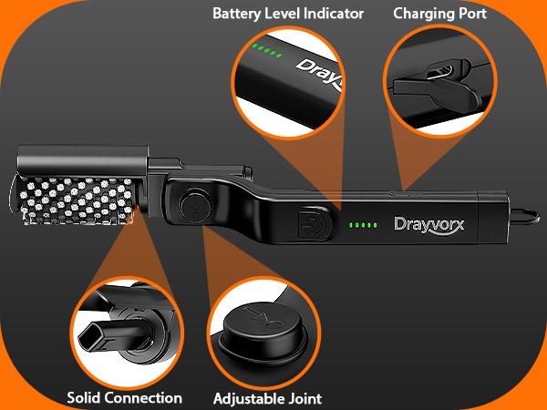 【Father's Day Gift】Drayvorx Electric Grill Brush for Outdoor, 2026 TikTok BBQ Grill Cleaner with 2 Heads, 3-Speed & Angle Adjust Cordless Rotary Grill Brush, 150Mins Runtime Grill Cleaning Brush for Barbecue Grates,summerwins,safe bristle