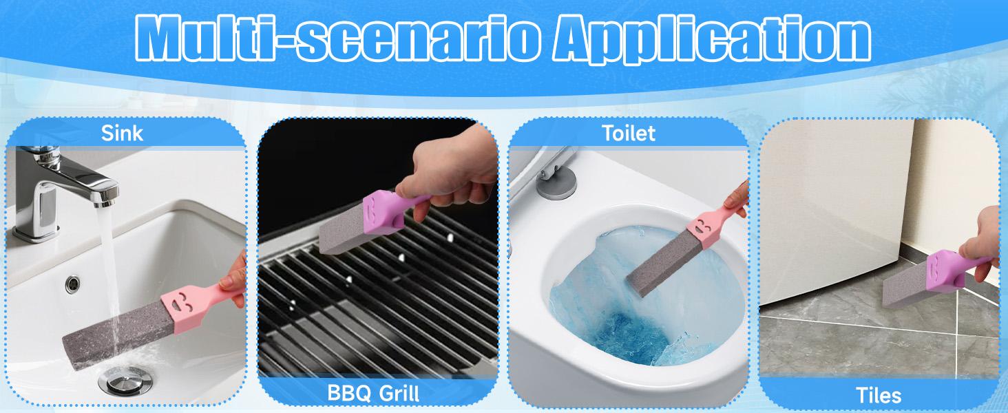 12 Pack Pumice Stone for Toilet Cleaning Extra Long Handle for Removing Bowl Ring Pool Bathroom Toilet Brush Limescale Stain Remover for Tile Bath-tub 12 Pack Pumice Stone for Toilet Cleaning Extra Long Handle for Removing Bowl Ring Pool Bathroom Toilet Brush Limescale Stain Remover for Tile Bath-tub