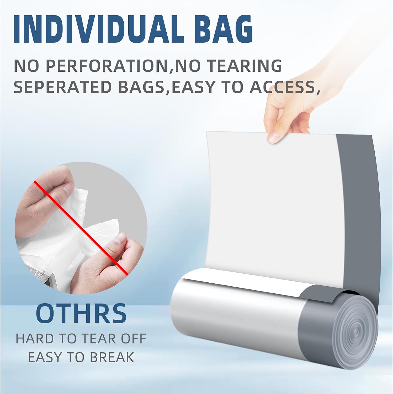 120 Counts 1.6 Gallon Mini Drawstring Trash Bags, Small Garbage Bags