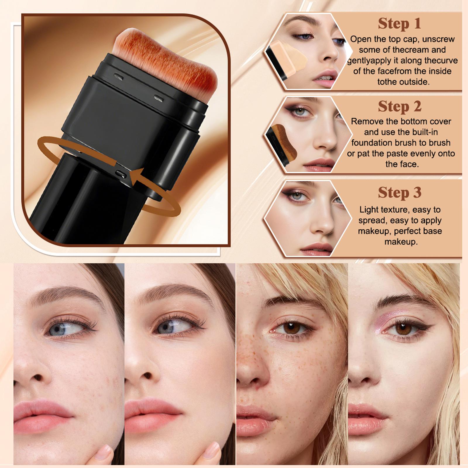 Zaidoc 7-color Dual -Ended Concealer Foundation Stick, 2-in-1 Long-Lasting Foundation and Concealer with Brush, Creamy Full Coverage for Dark Circles & Blemishes, Hydrating Olive & Camellia, 2.09 Oz Zaidoc 7-color Dual -Ended Concealer Foundation Stick, 2-in-1 Long-Lasting Foundation and Concealer with Brush, Creamy Full Coverage for Dark Circles & Blemishes, Hydrating Olive & Camellia, 2.09 Oz