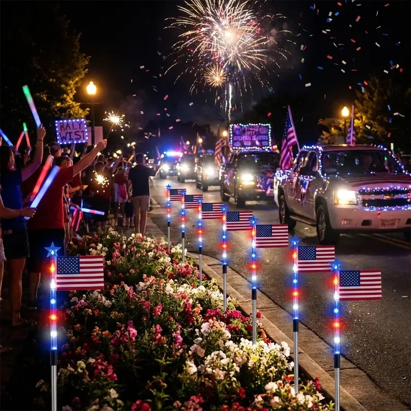 LibertyGlow™ Solar Flag Light Pro – 8 Pack