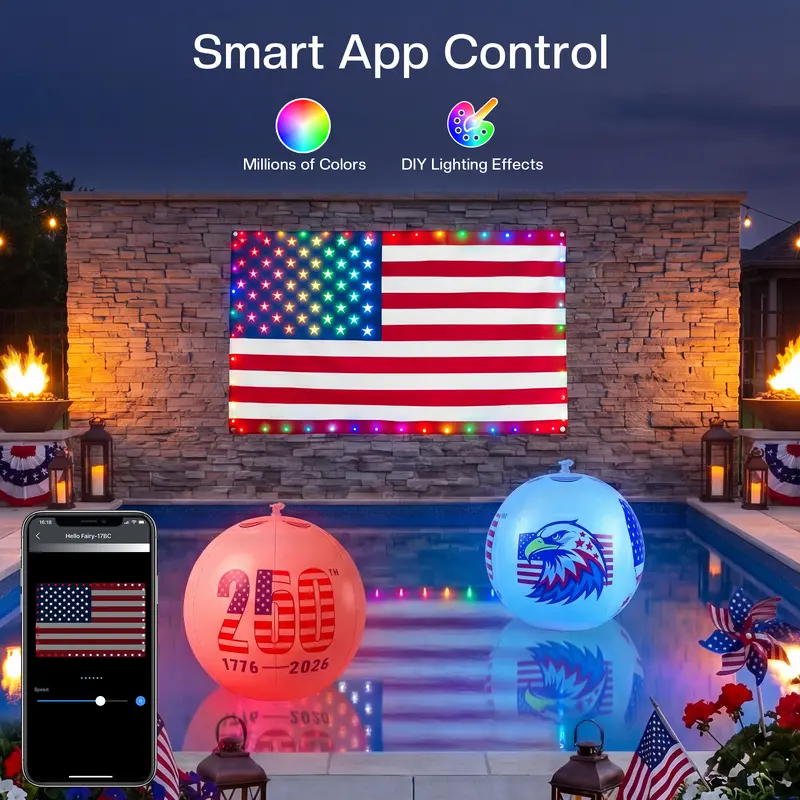 FreedomGlow™ Smart Flag Light Pro – 3x5FT RGB Edition